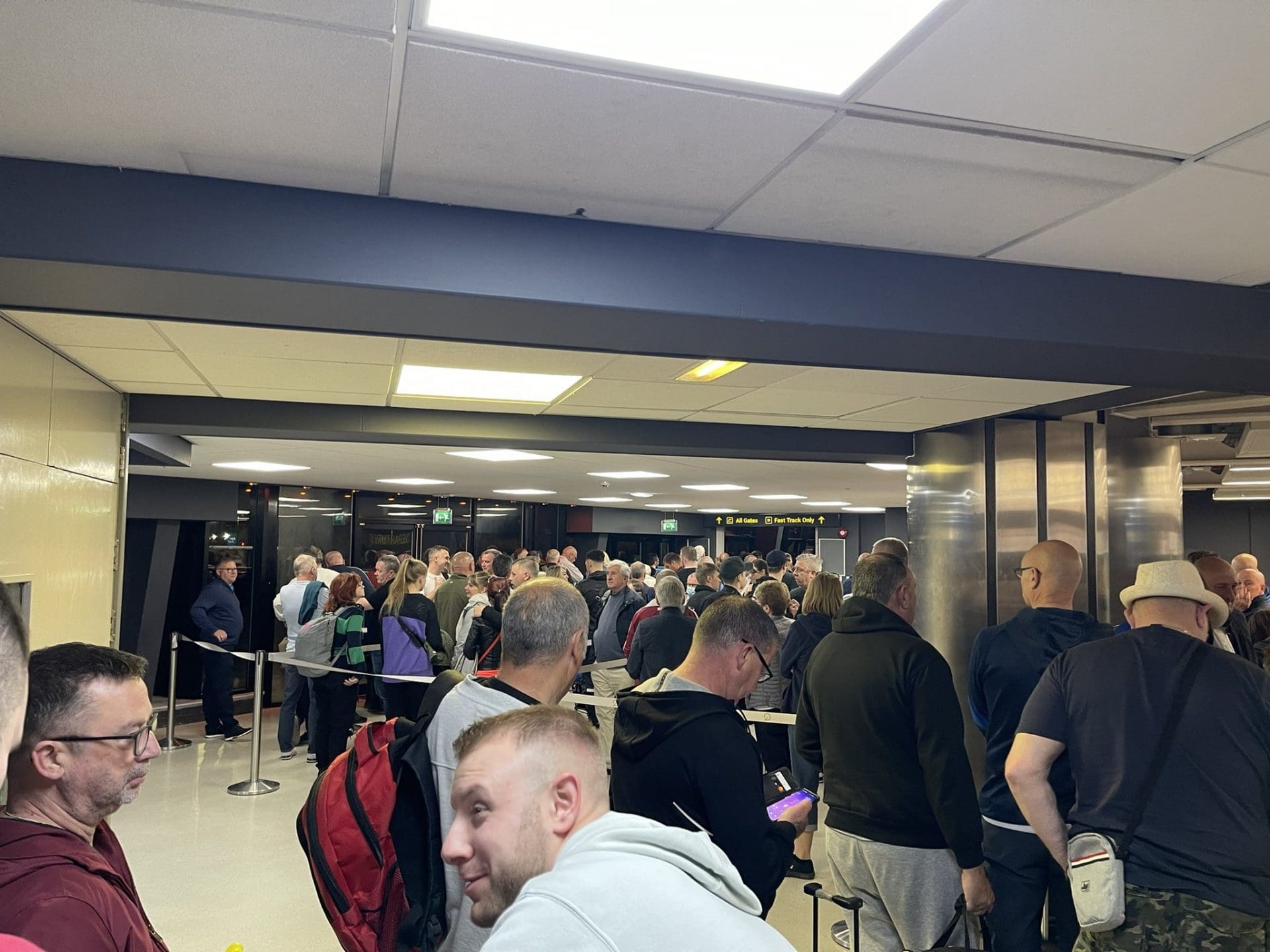 Long queues at Leeds & Bradford airport