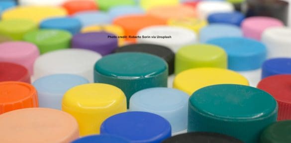 Recycled plastic bottle-tops help folk with special needs