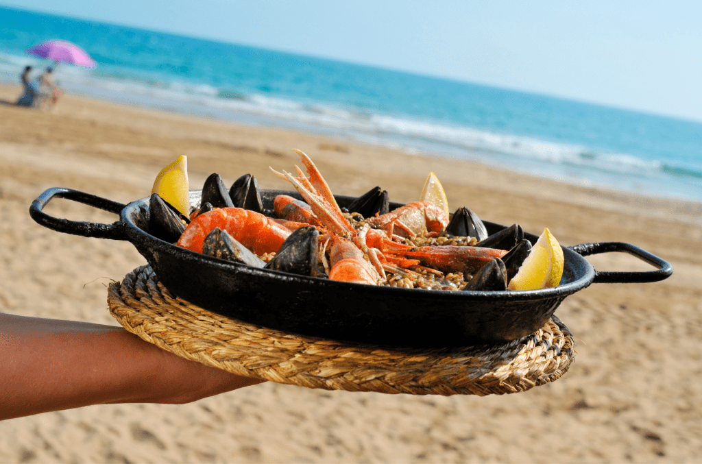 paella is the local traditional dish
