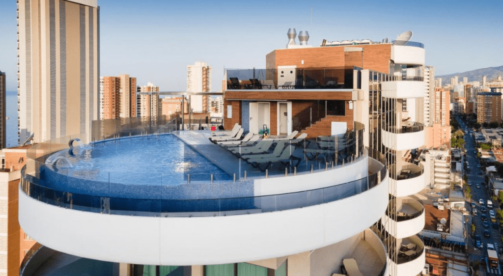 rooftop pool gold arcos hotel benidorm